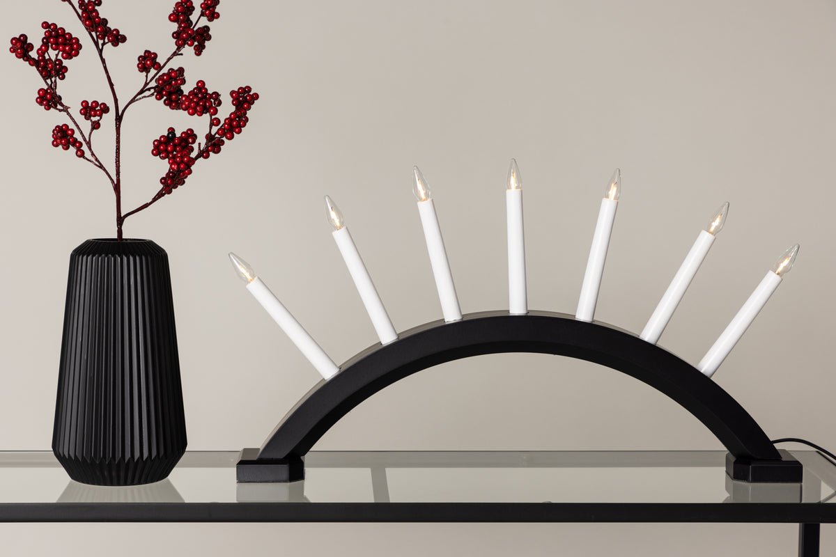 Vianočné osvetlenie Elira - držiak adventných sviečok so 7 sviečkami