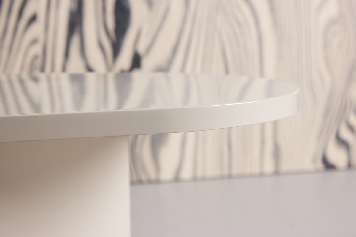 Konferenčný stolík Evania v béžovej farbe - s lesklým povrchom