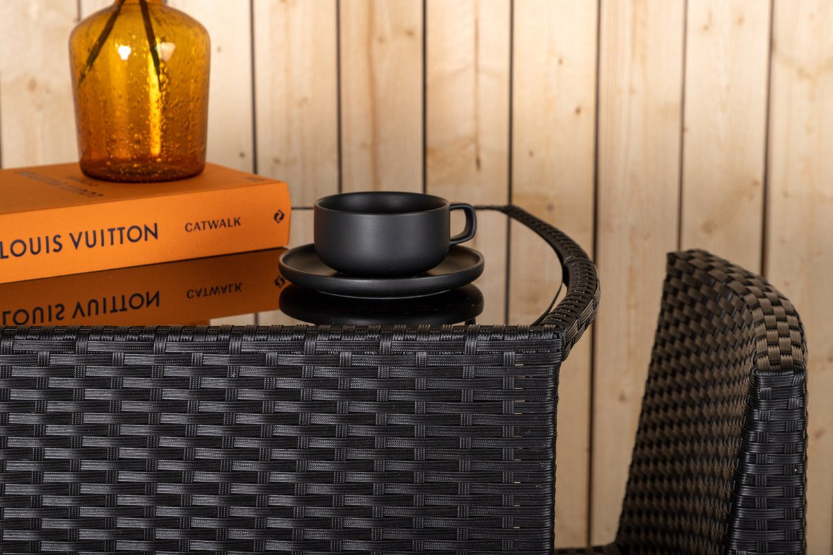 Balkónová súprava Bob - v čiernom alebo sivom ratane na výber