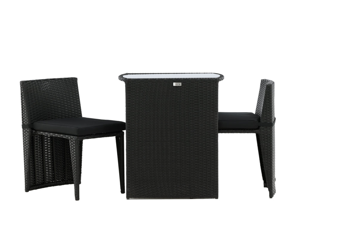 Balkónová súprava Bob - v čiernom alebo sivom ratane na výber