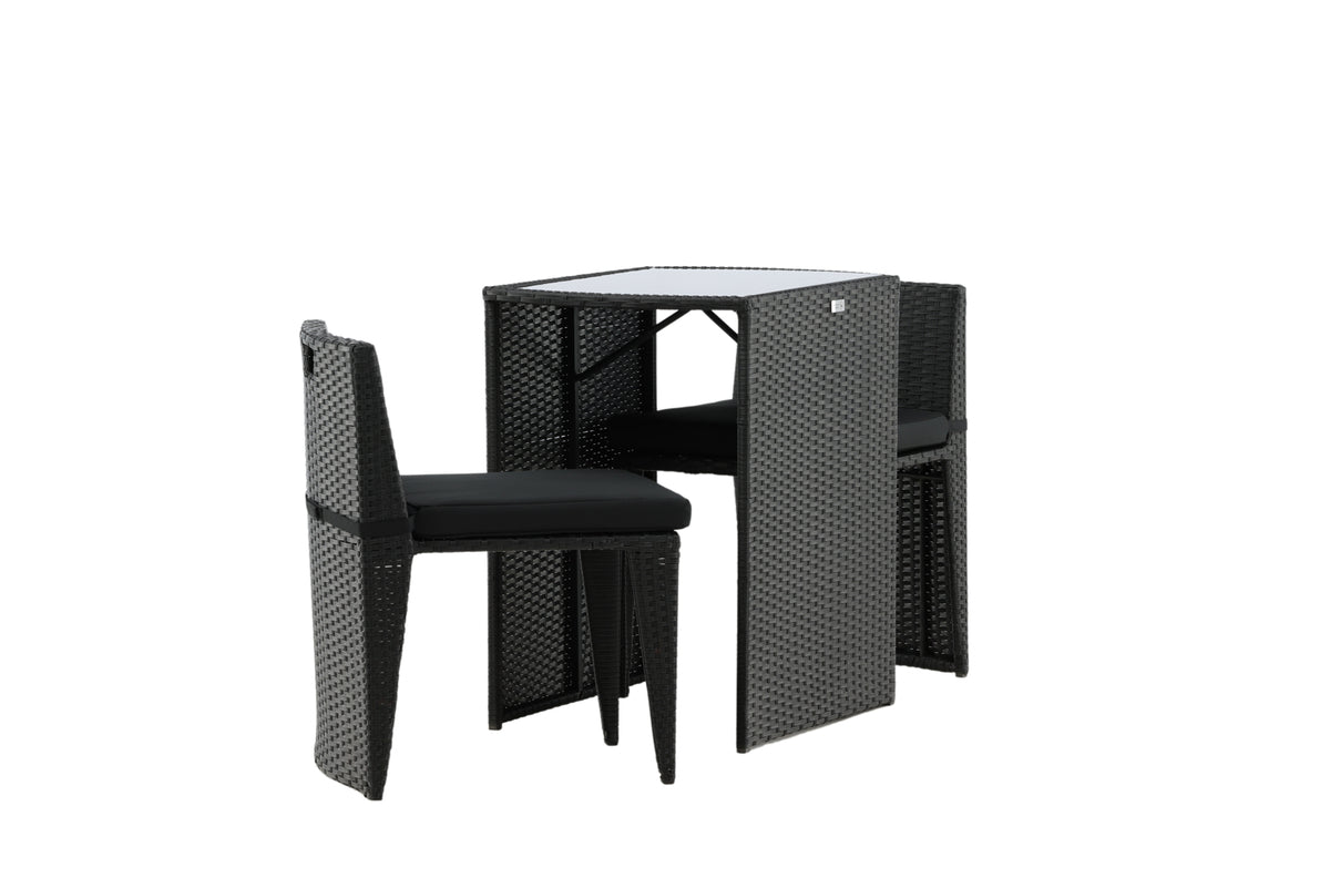 Balkónová súprava Bob - v čiernom alebo sivom ratane na výber