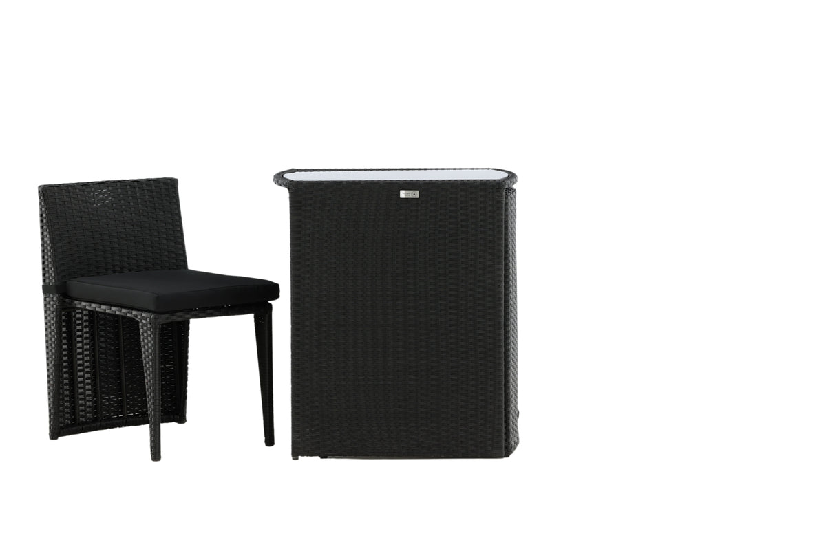 Balkónová súprava Bob - v čiernom alebo sivom ratane na výber