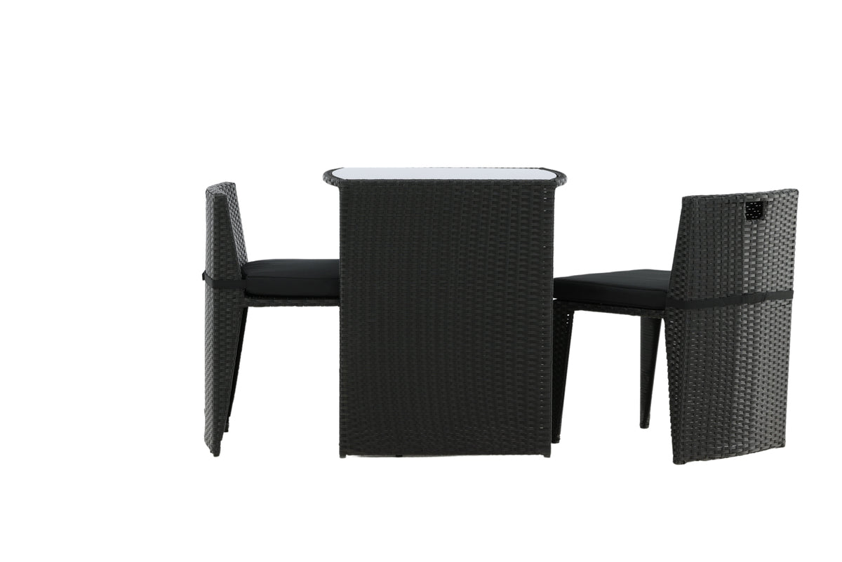 Balkónová súprava Bob - v čiernom alebo sivom ratane na výber