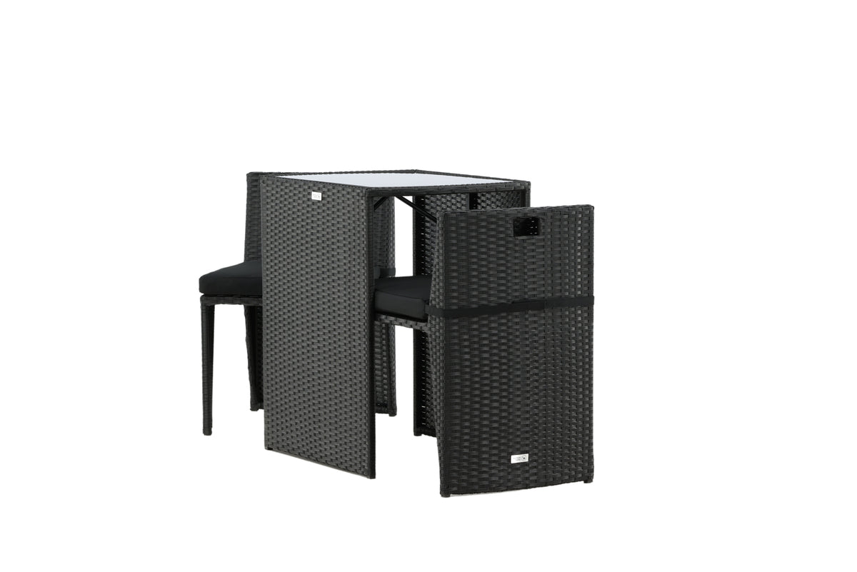 Balkónová súprava Bob - v čiernom alebo sivom ratane na výber