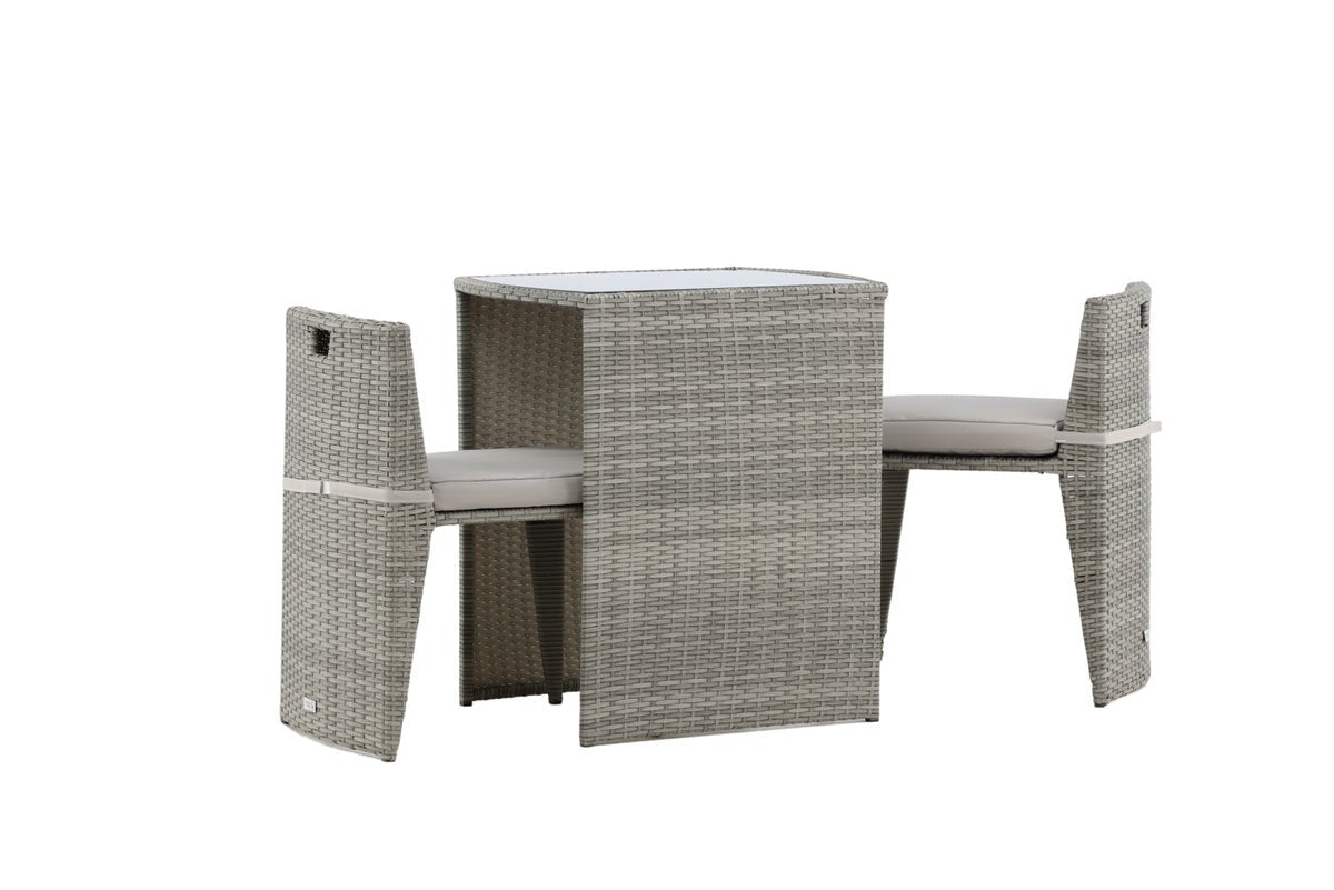 Balkónová súprava Bob - v čiernom alebo sivom ratane na výber