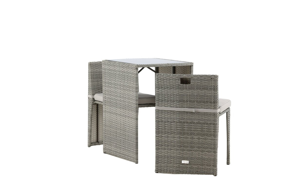 Balkónová súprava Bob - v čiernom alebo sivom ratane na výber