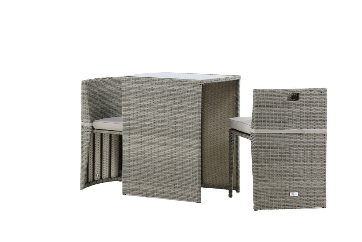 Balkónová súprava Bob - v čiernom alebo sivom ratane na výber