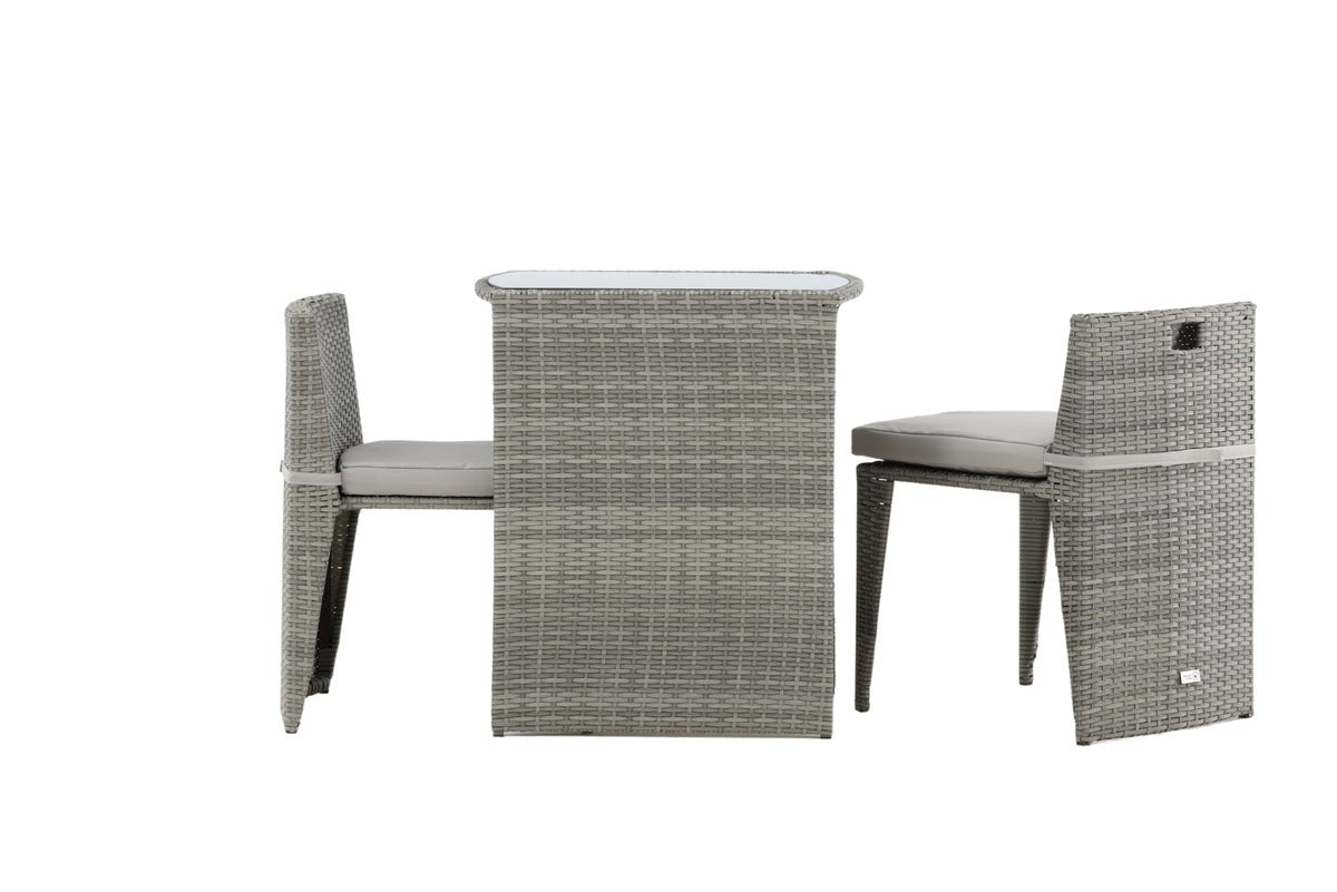 Balkónová súprava Bob - v čiernom alebo sivom ratane na výber