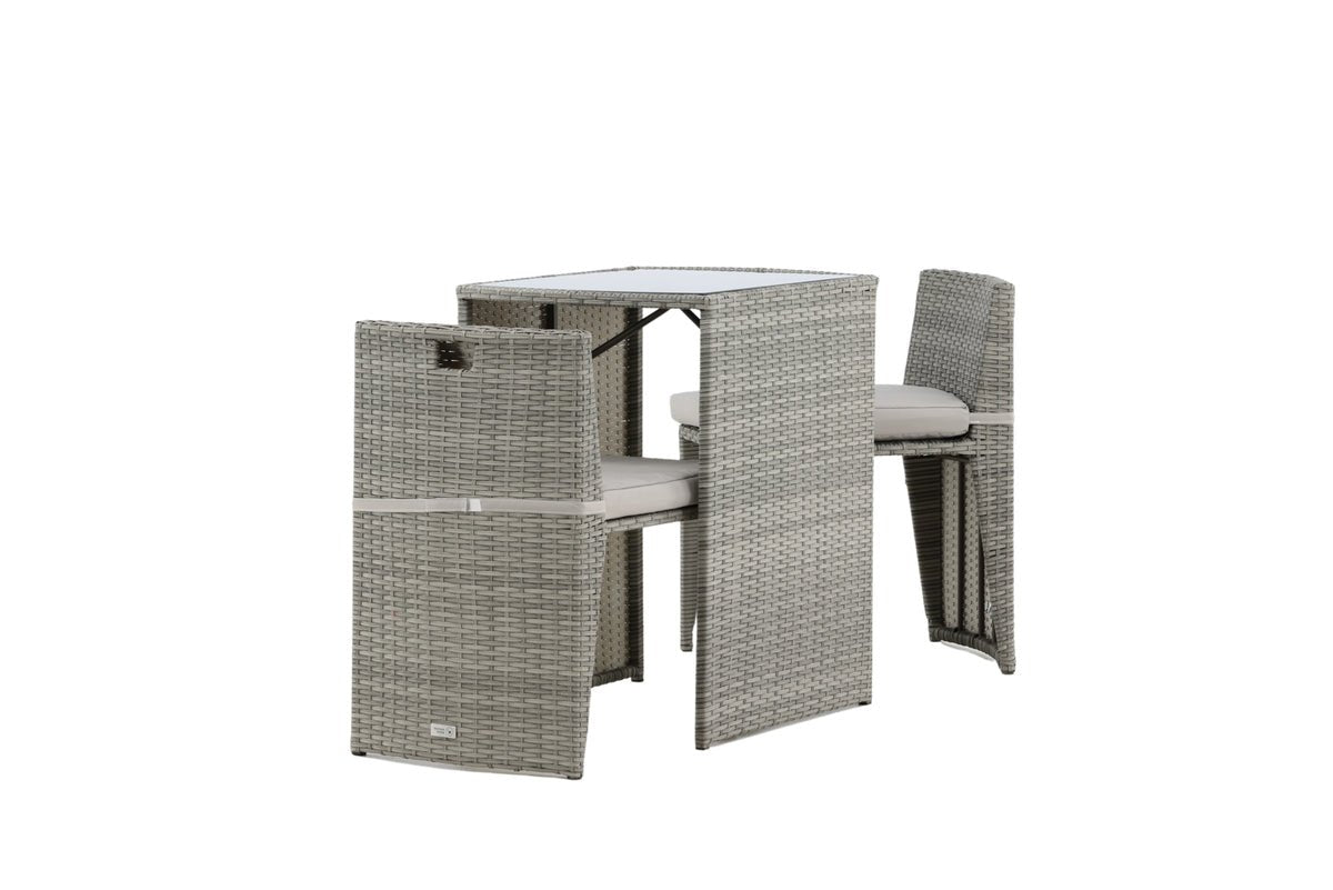 Balkónová súprava Bob - v čiernom alebo sivom ratane na výber