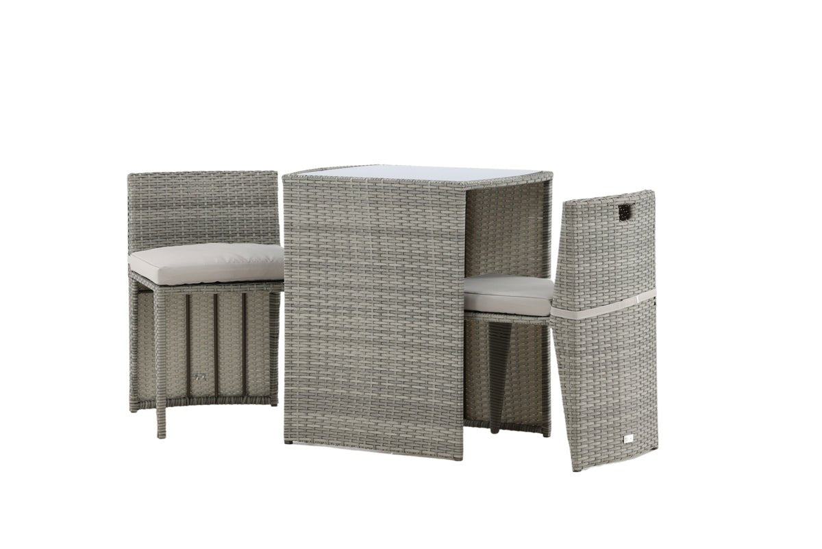 Balkónová súprava Bob - v čiernom alebo sivom ratane na výber