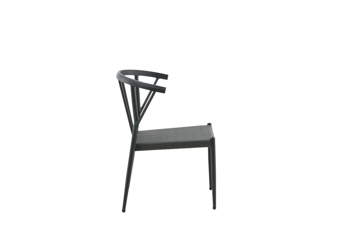 Sada 6 ks - Záhradná stolička Tina z ratanu/hliníka