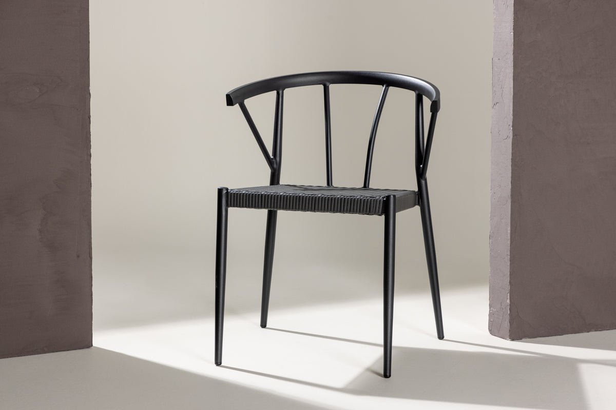 Sada 6 ks - Záhradná stolička Tina z ratanu/hliníka