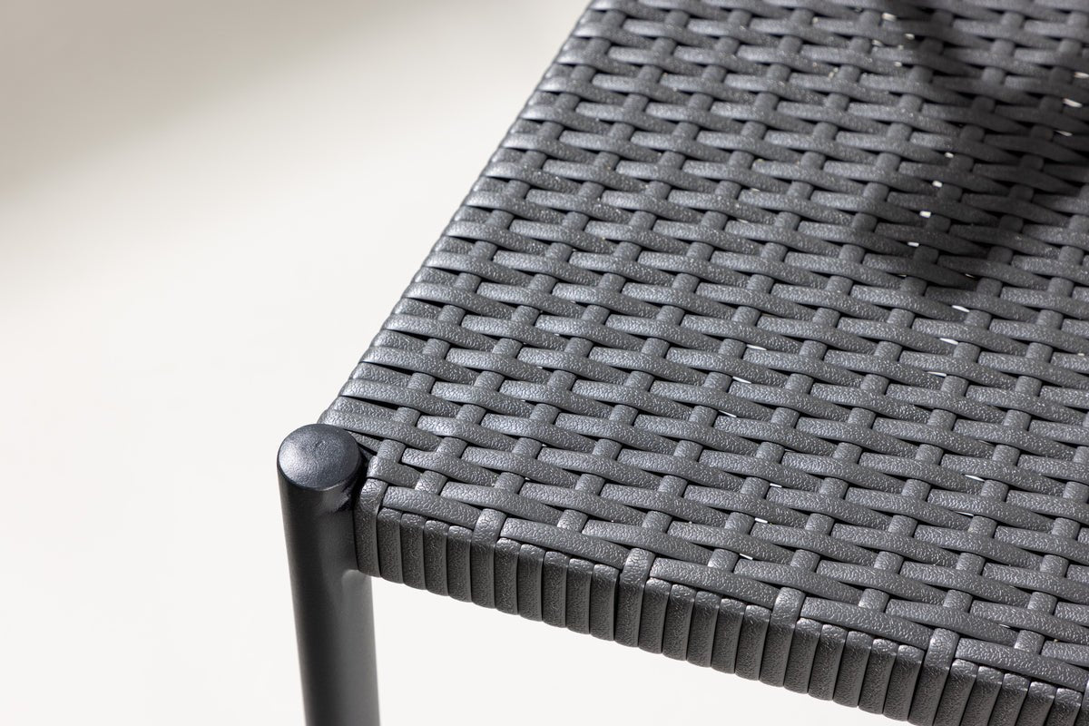 Sada 6 ks - Záhradná stolička Tina z ratanu/hliníka