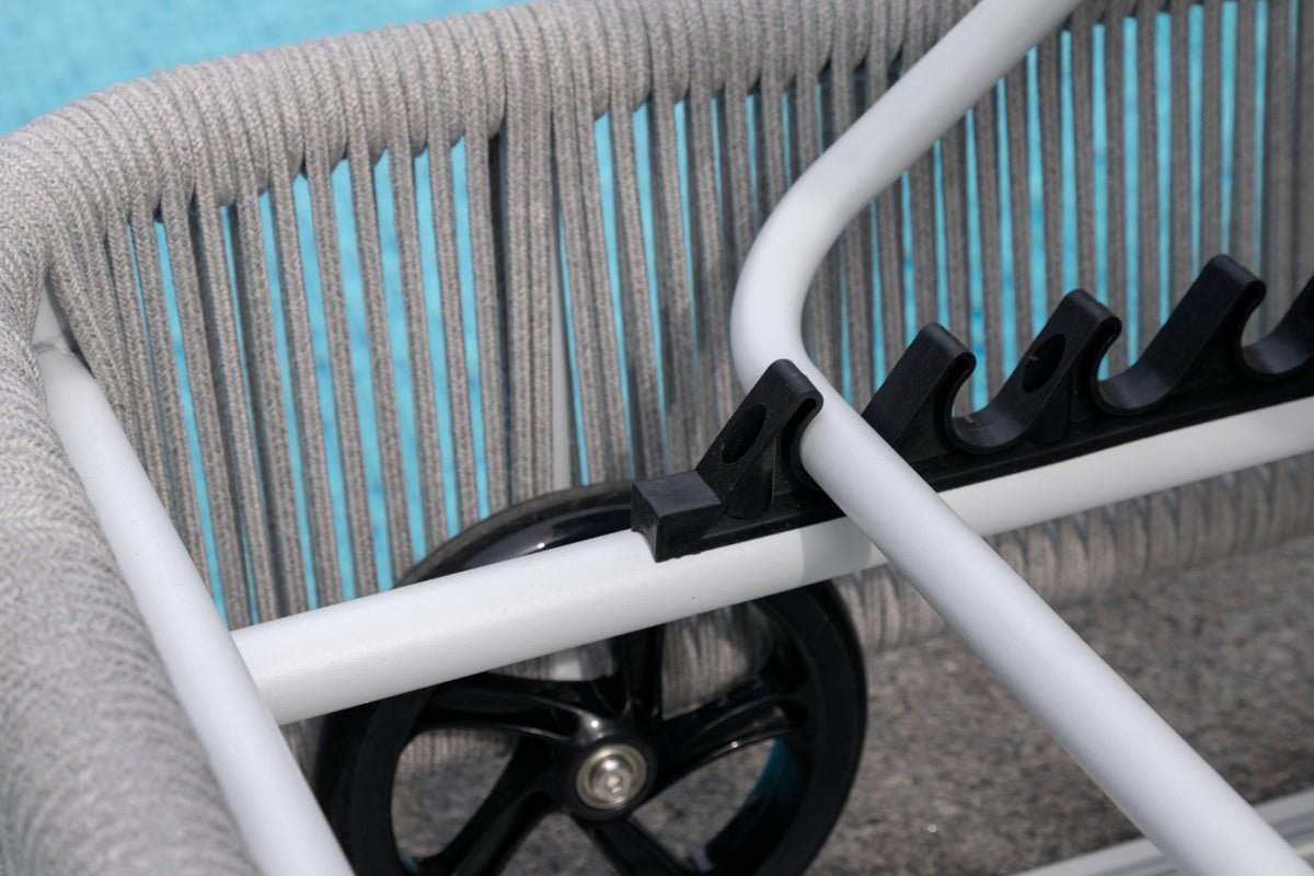 Záhradné lehátko Mila - z polyesteru/kovu