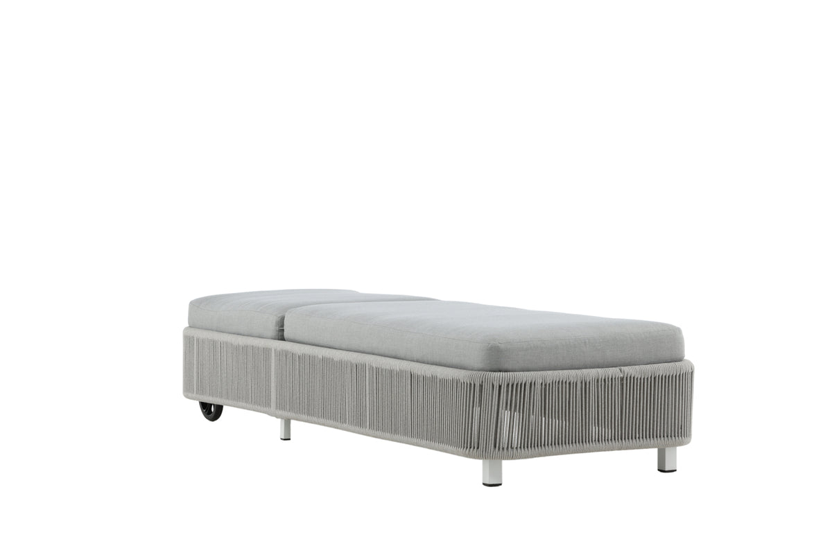 Záhradné lehátko Mila - z polyesteru/kovu