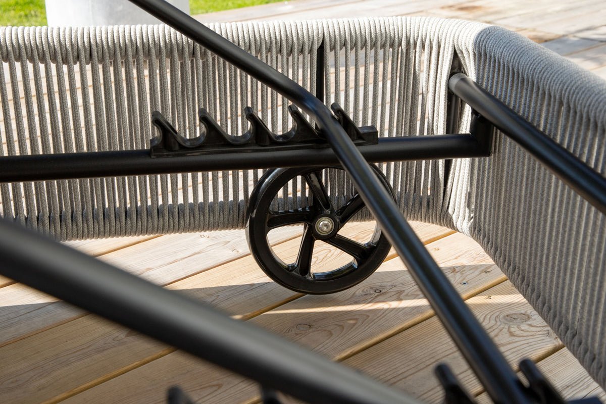 Záhradné lehátko Mila - z polyesteru/kovu