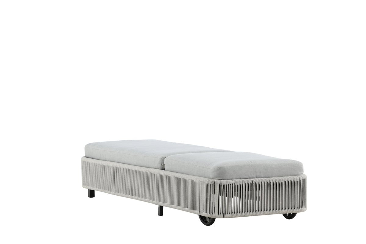 Záhradné lehátko Mila - z polyesteru/kovu