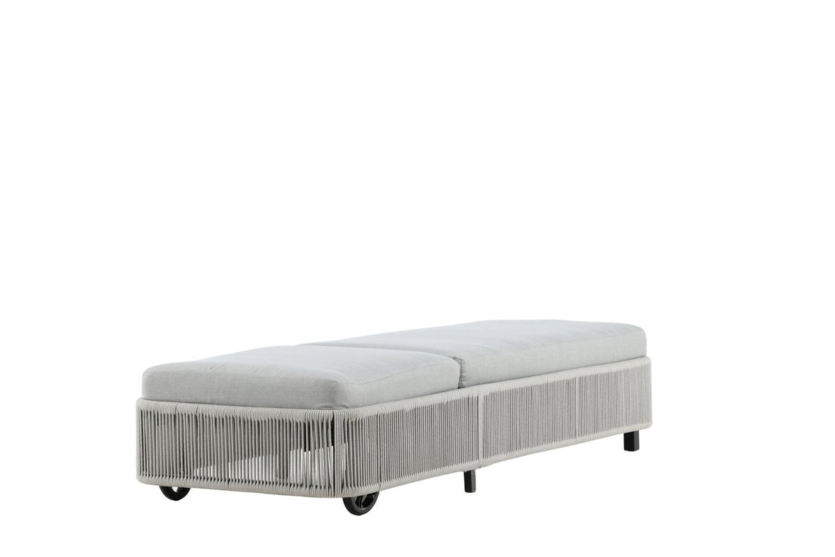 Záhradné lehátko Mila - z polyesteru/kovu