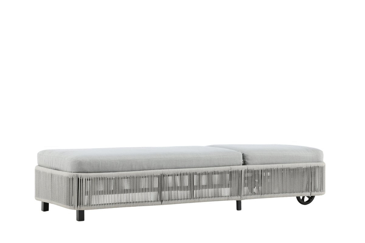 Záhradné lehátko Mila - z polyesteru/kovu