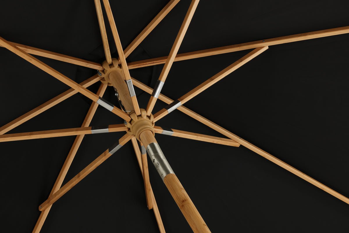 Záhradný slnečník Boho – Ø270 cm v prevedení Czarny alebo Sivá