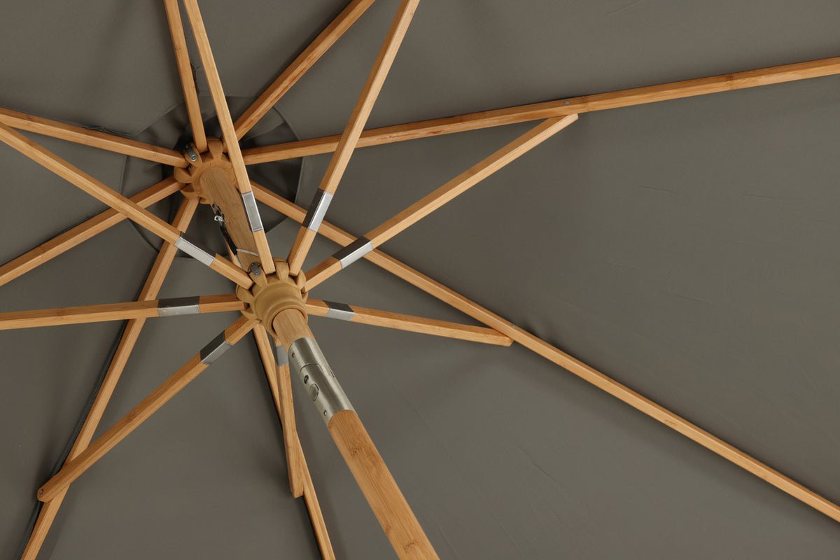 Záhradný slnečník Boho – Ø270 cm v prevedení Czarny alebo Sivá