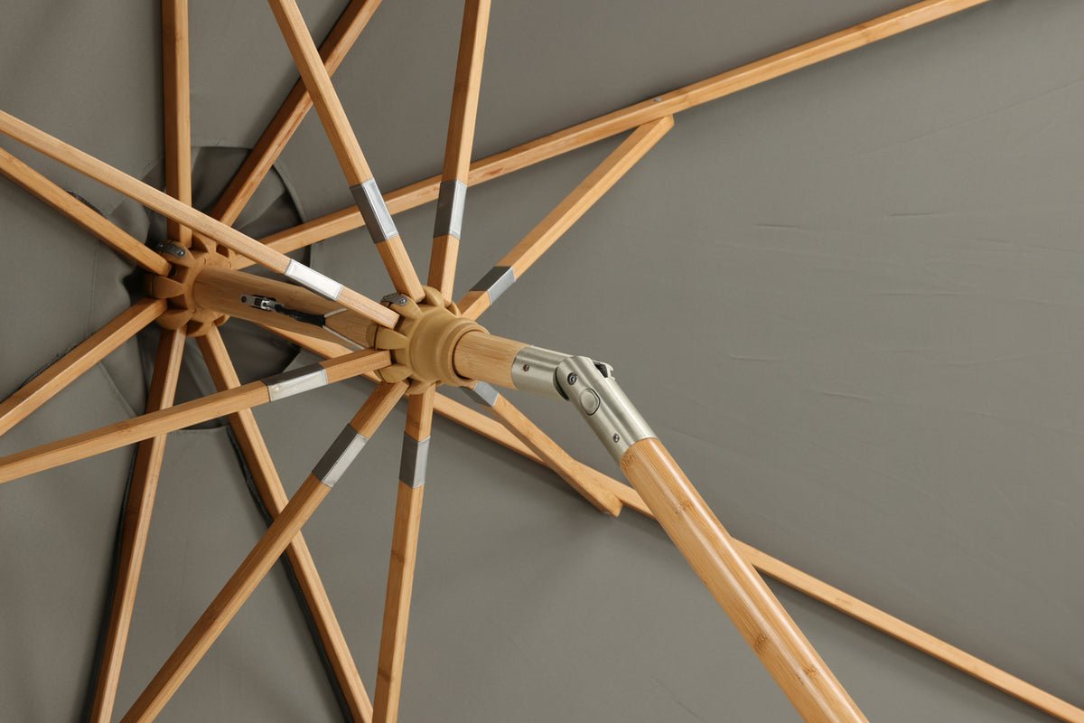 Záhradný slnečník Boho – Ø270 cm v prevedení Czarny alebo Sivá