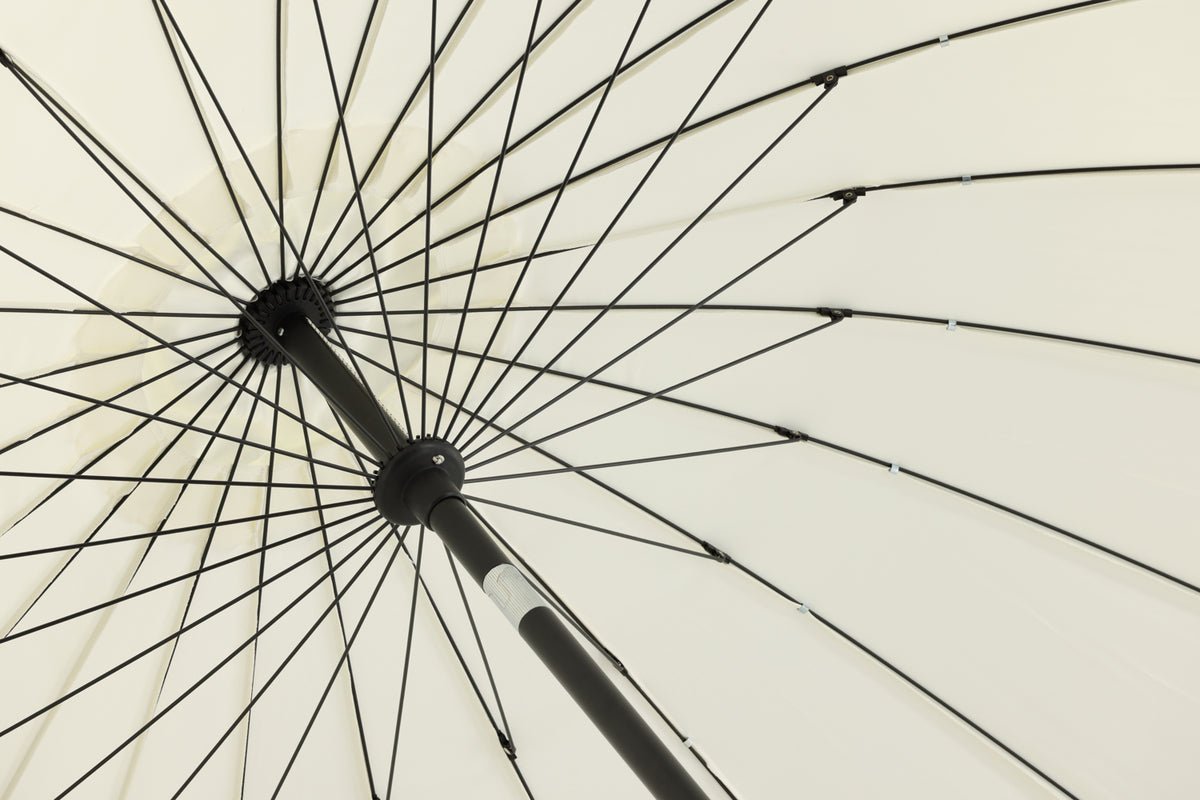 Záhradný slnečník Palma – Ø270 cm dostupný v Bielá, Czarny, Sivá a Modrá