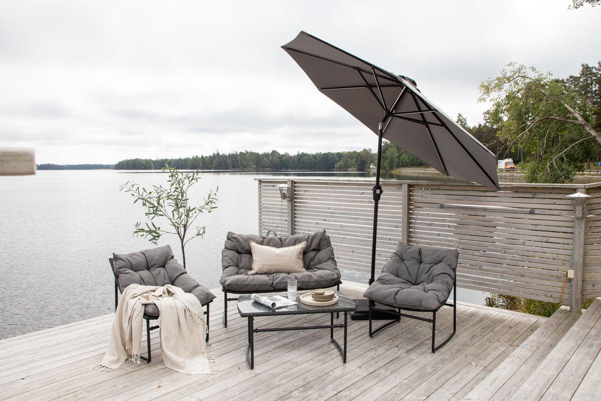 Slnečník Lightning – Ø270 cm v ponuke v Czarny alebo Sivá