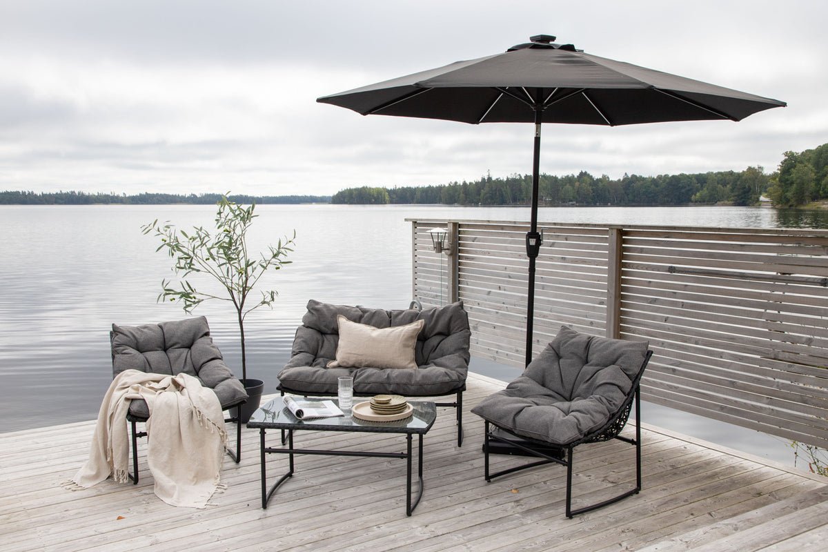 Slnečník Lightning – Ø270 cm v ponuke v Czarny alebo Sivá