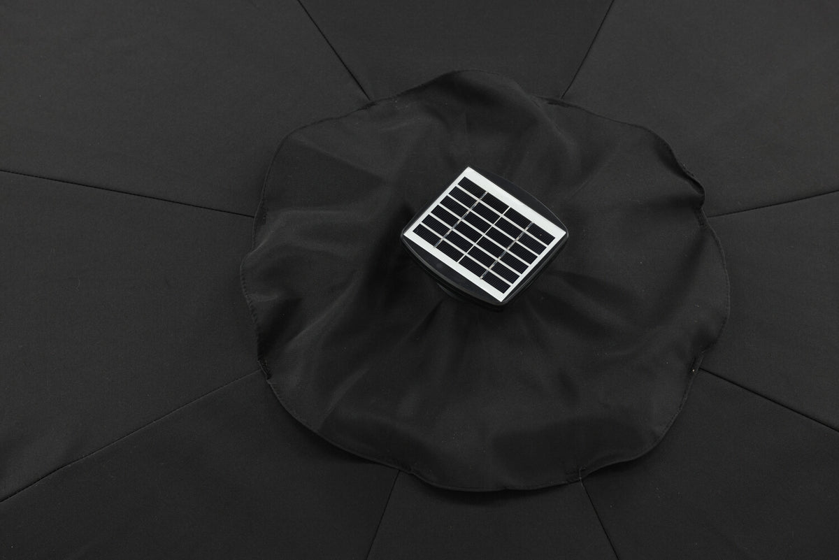 Slnečník Lightning – Ø270 cm v ponuke v Czarny alebo Sivá