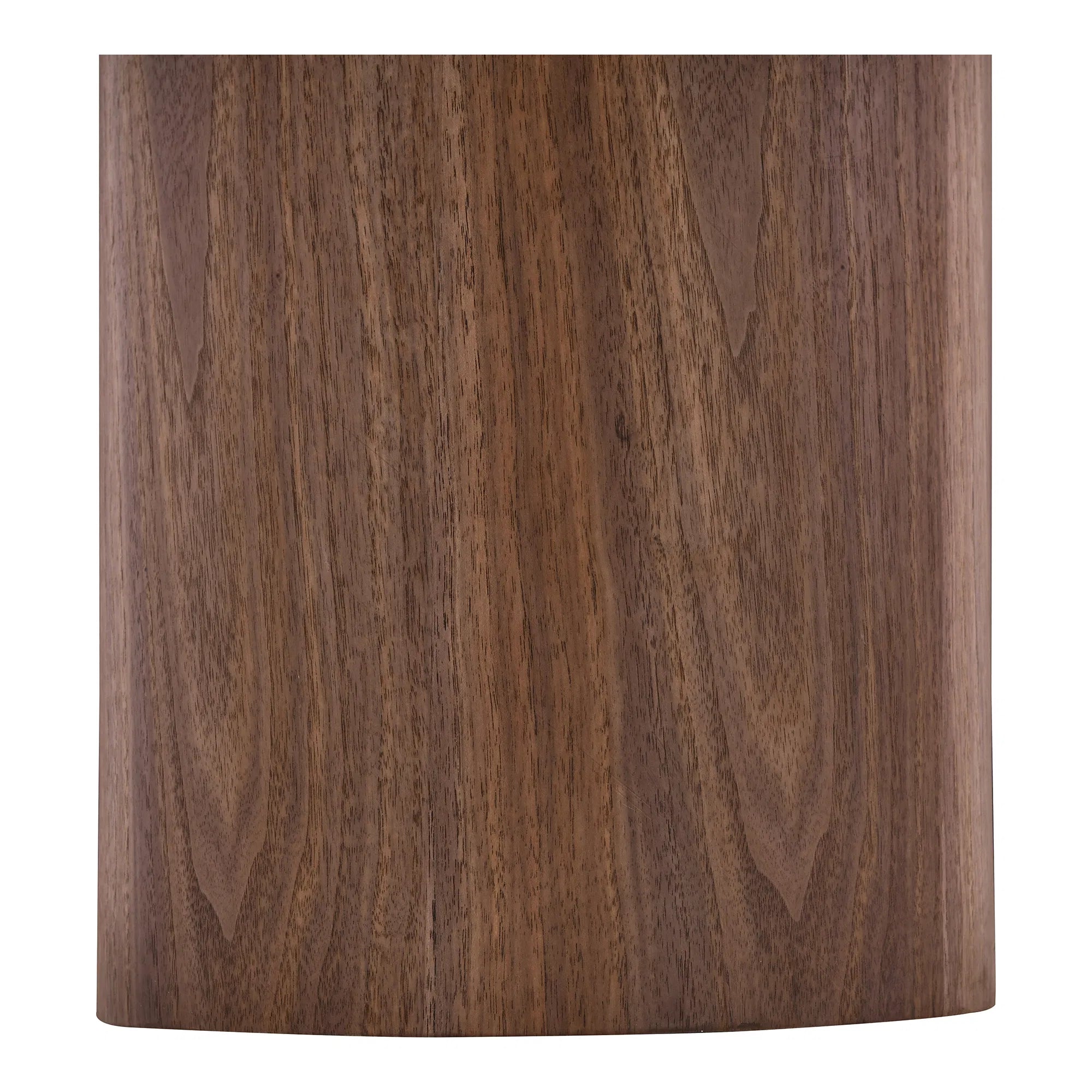 Konferenčný stolík Lunaro – s okrúhlou keramickou doskou v bielej farbe a valcovou drevenou nohou