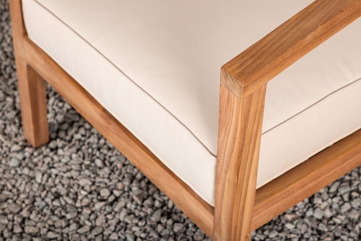 Záhradný vankúš na stoličku Africa - z polyesteru v béžovej farbe