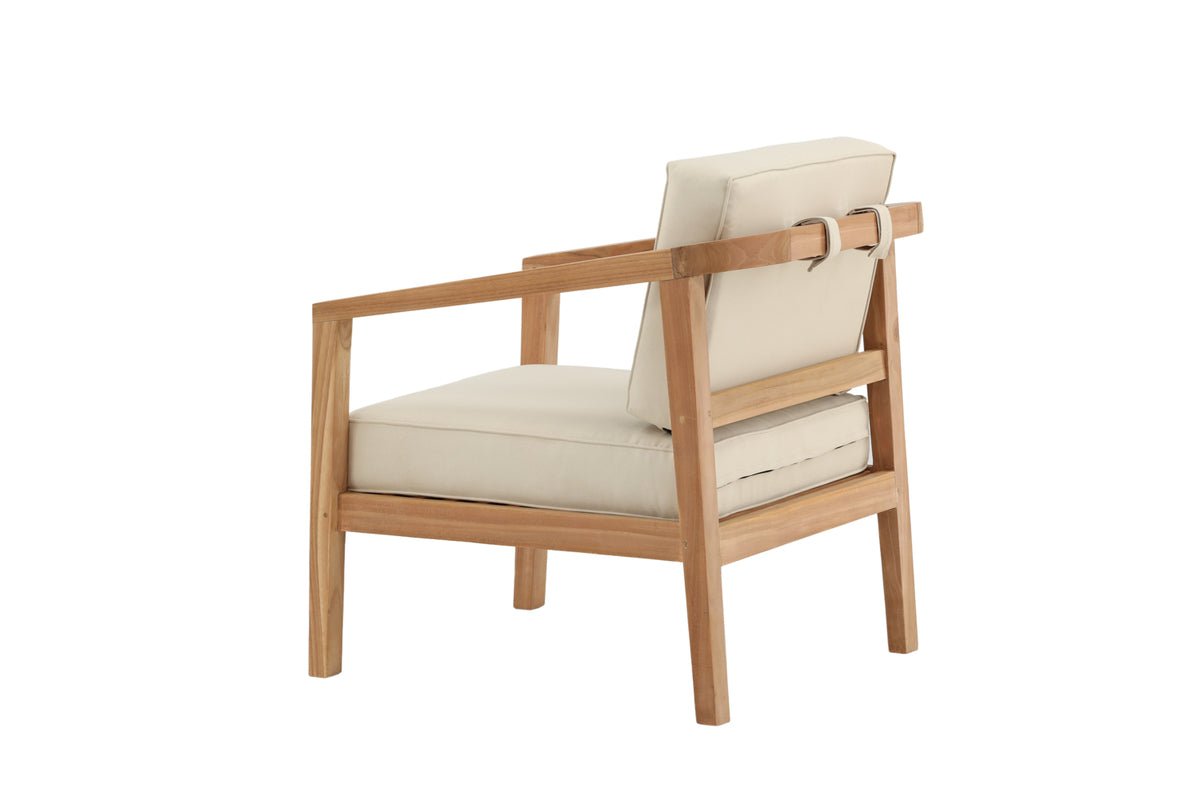 Záhradný vankúš na stoličku Africa - z polyesteru v béžovej farbe