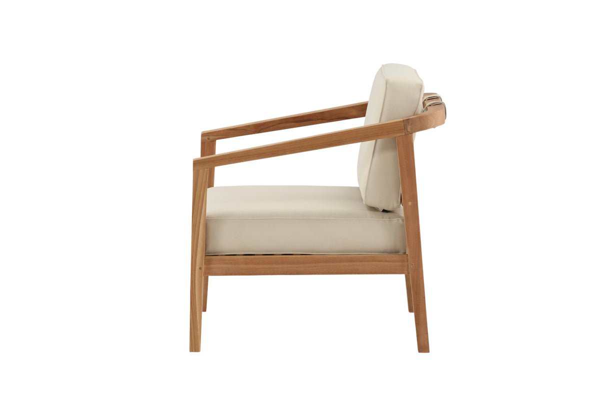 Záhradný vankúš na stoličku Africa - z polyesteru v béžovej farbe