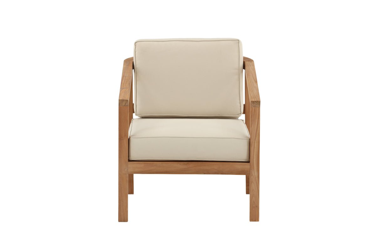 Záhradný vankúš na stoličku Africa - z polyesteru v béžovej farbe