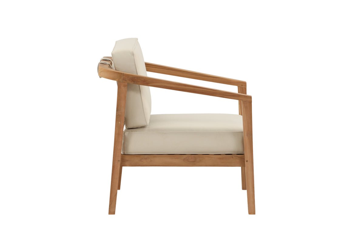 Záhradný vankúš na stoličku Africa - z polyesteru v béžovej farbe