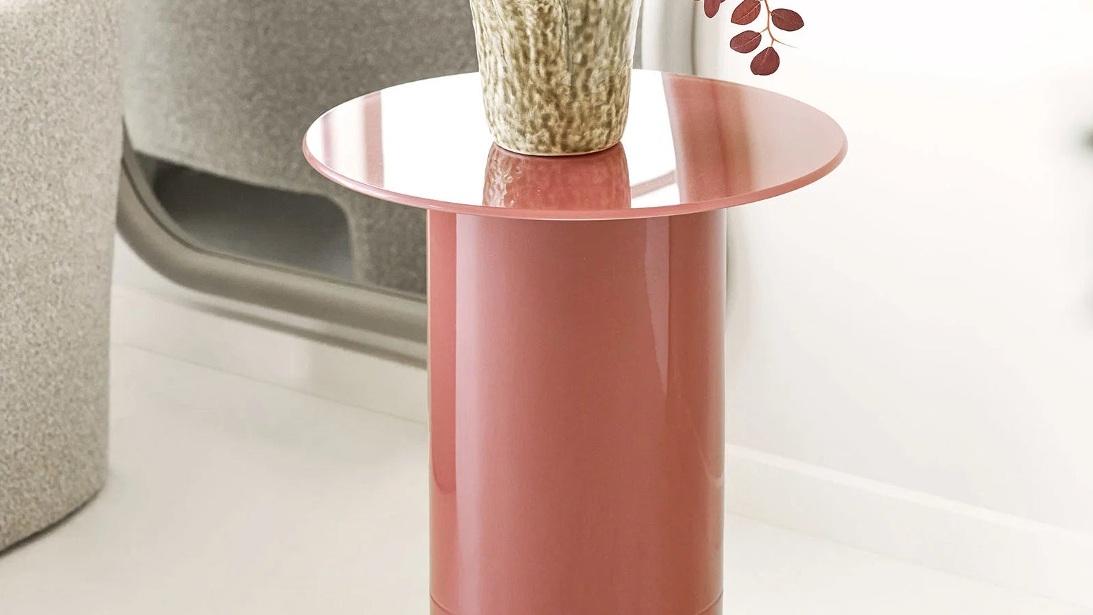 Príručný stolík Rose - z MDF a skla