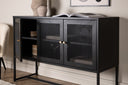 Komoda Malla - s jemne tkanými dverami v Czarnom