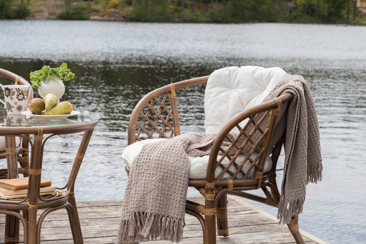 Balkónová súprava Jasmin - z orechovo sfarbeného ratanu