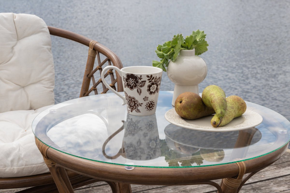 Balkónová súprava Jasmin - z orechovo sfarbeného ratanu