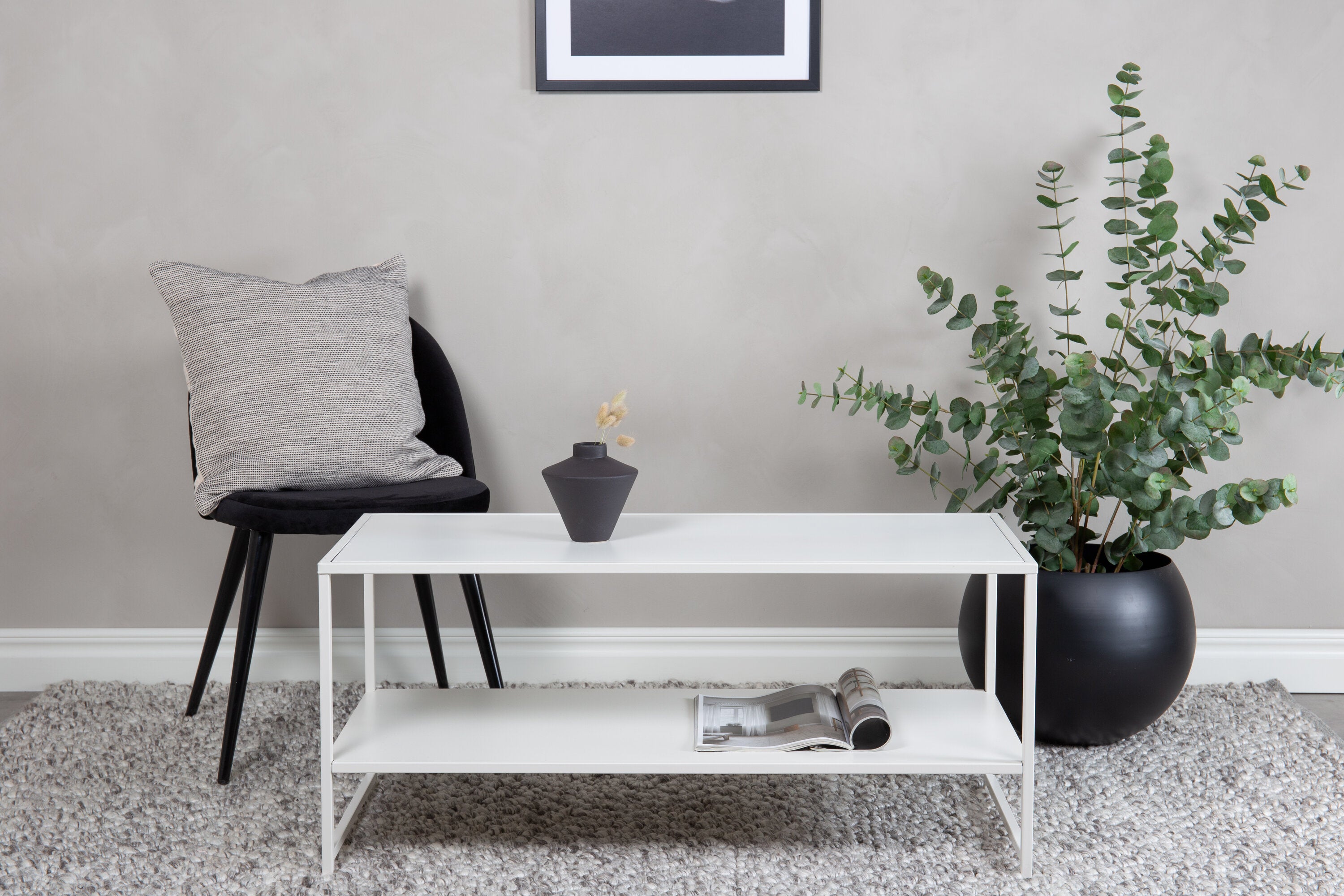 Prístavný stolík Lichtberg - Jednoduchý dizajn v bielej