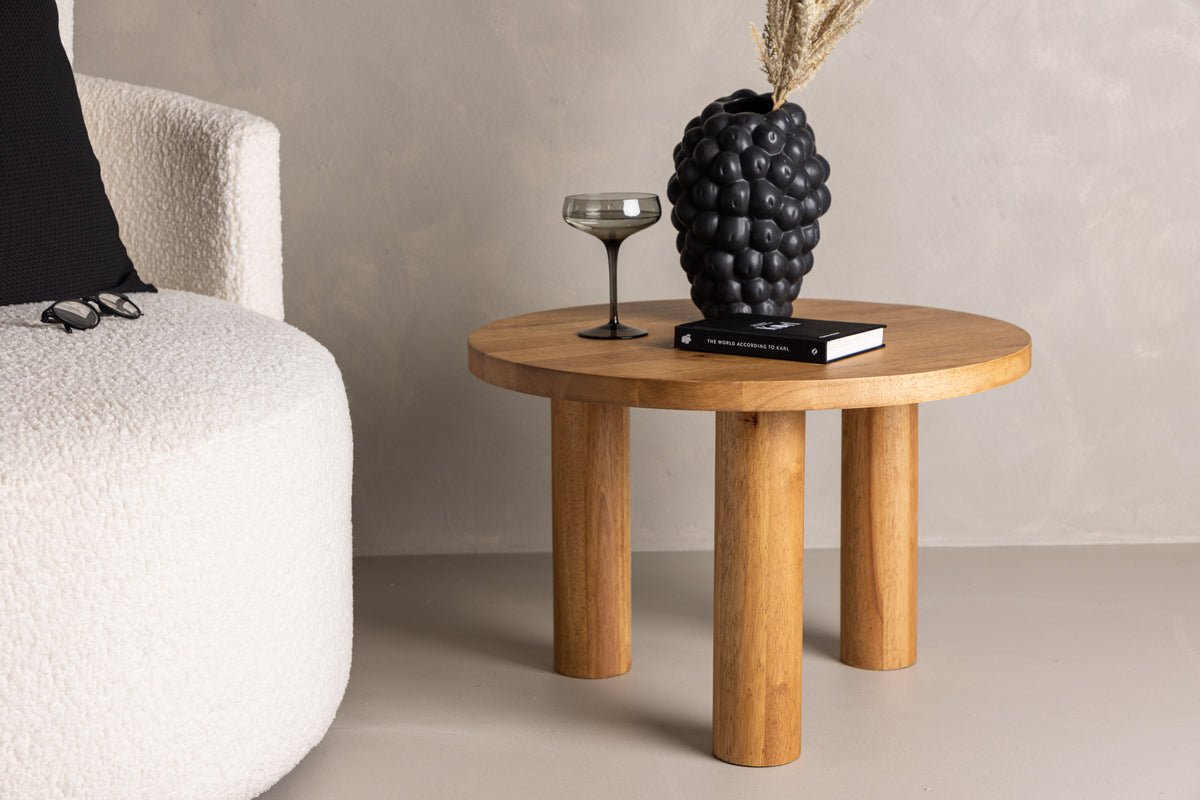 Konferenčný stolík/prístavný stolík Tommy - z gumovníkového dreva