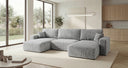 Designer Sofa Noma U mit Schlaffunktion und Stauraum in Cord