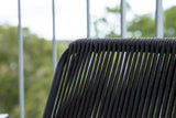 2er Set - Gartenstuhl Malta aus Metall, farbiges Seilgeflecht