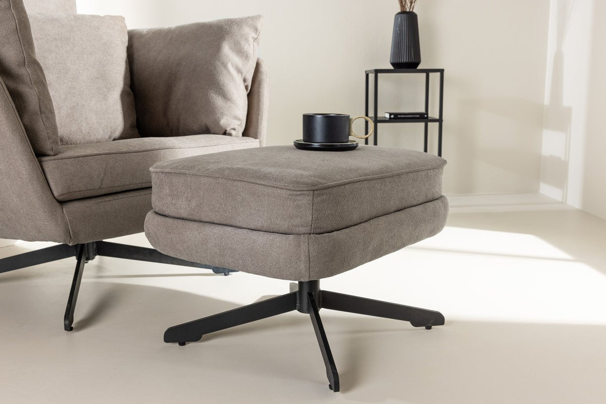 Kreslo Porto - s poťahom z bouclé v sivej