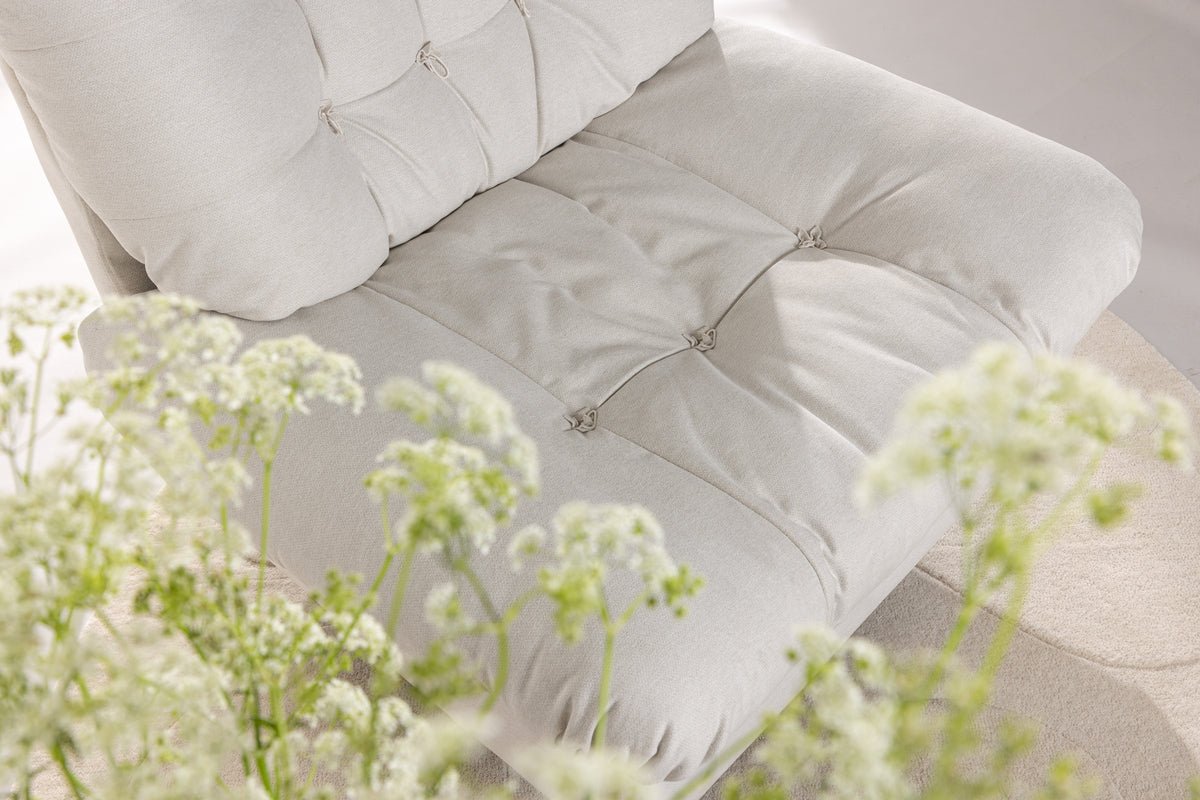 Kreslo Florenz - s krémovo bielym polyesterovým poťahom