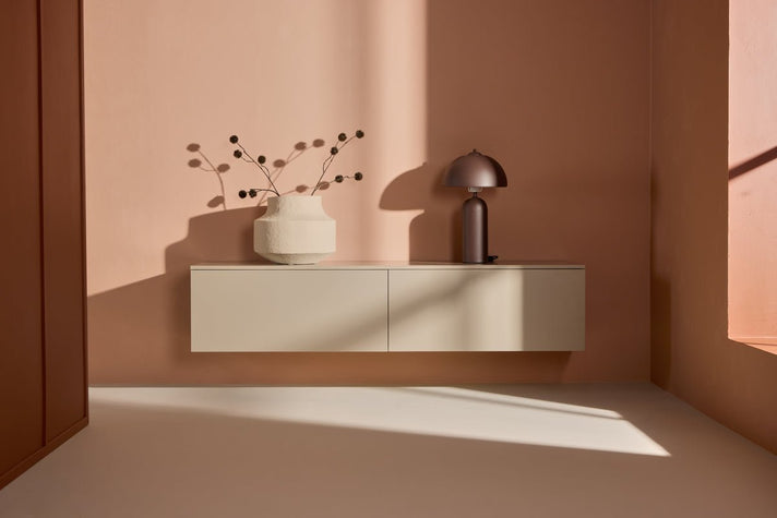 TV-nízka skrinka Valerio – minimalistická elegancia v béžovej