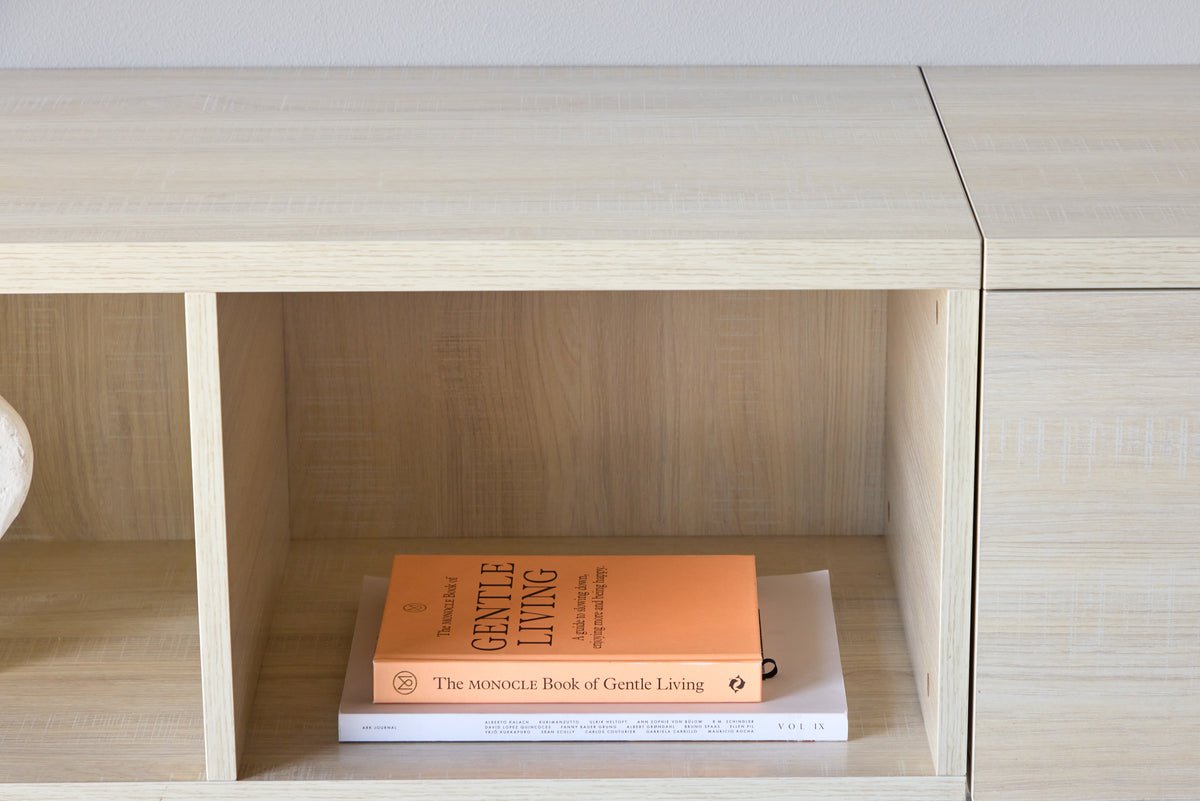 TV-nízka skrinka Skagen biely náter – svetlý škandinávsky dizajn