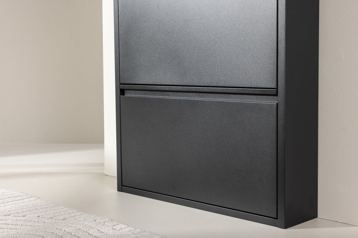 Polica na topánky Nuvio – Czarny, moderný minimalistický