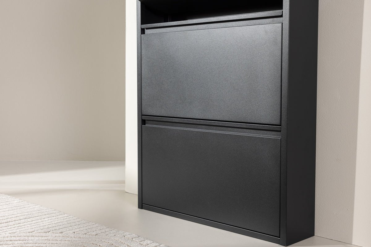 Polica na topánky Arvani – Czarny, moderný minimalistický